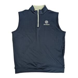 PETER‎ MILLAR Galway UPF 50+ Stretch Loop French Terry Quarter-Zip Vest Large